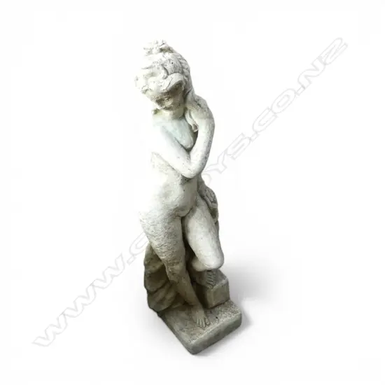 ANTIQUE CHURCHSTONE NAKED LADY GARDEN ORN H1130MM