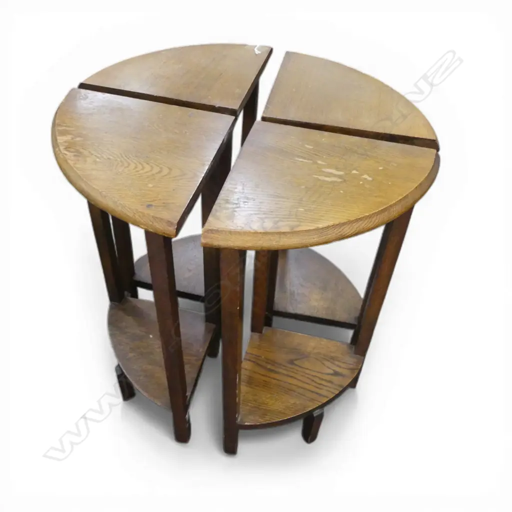 OAK SIDE TABLE IN 4 QUARTER PIECES H.535mm Image 1++