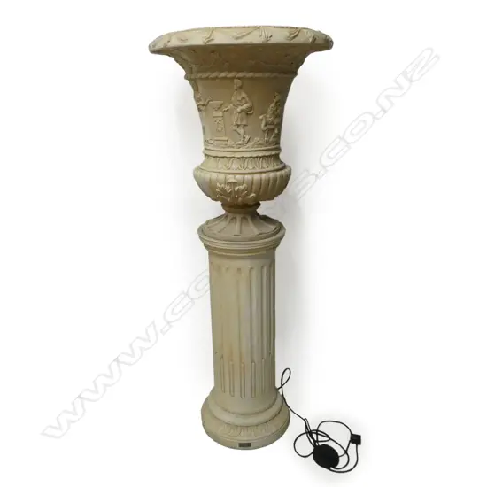 Resin (faux marble) classical tall fountain on Column H1540mm