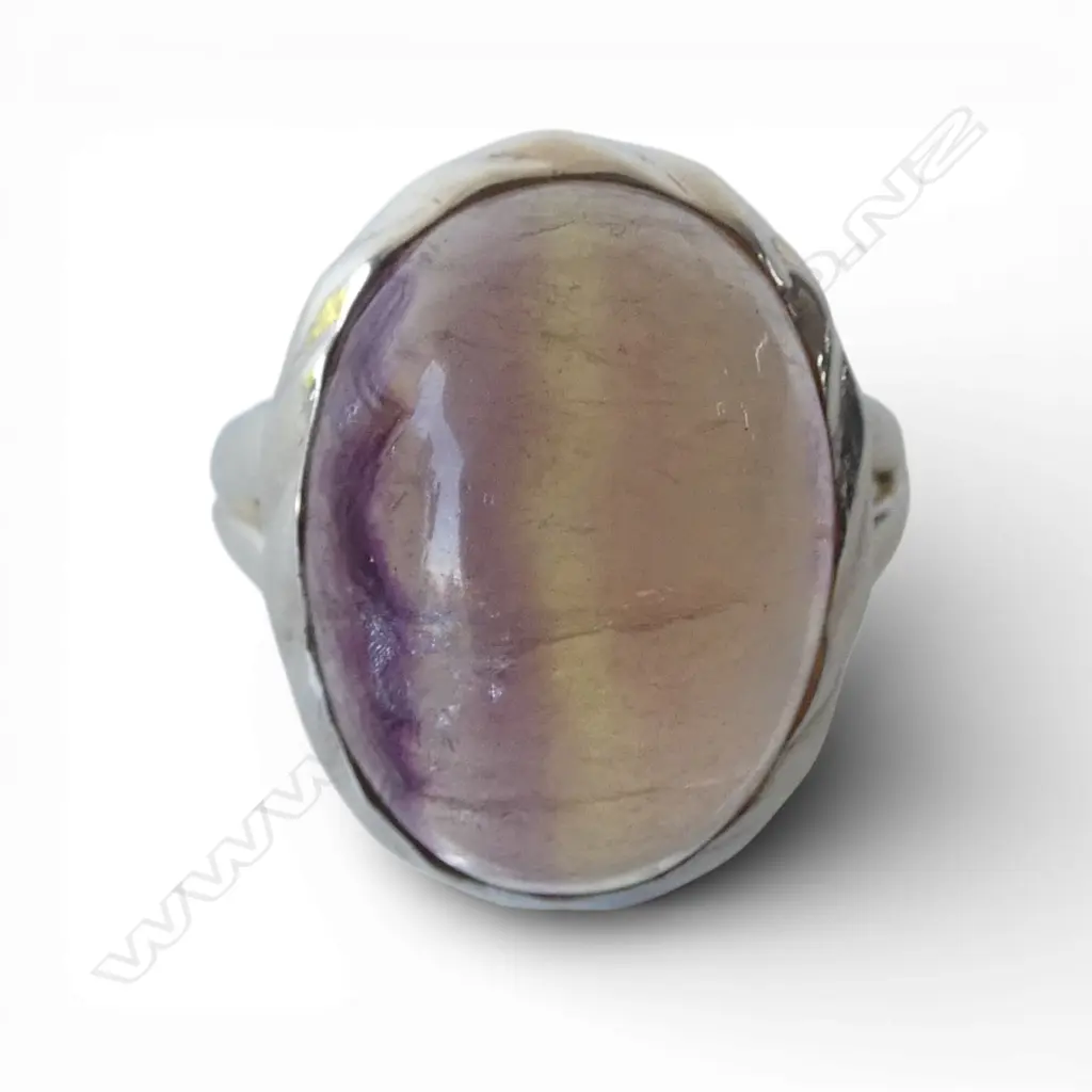 SILVER FLOURITE RING, adjustable size Image 1++