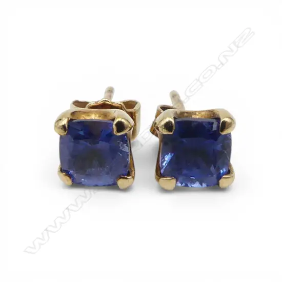 PR 9CT SAPPHIRE? EARRINGS, 1.5gms