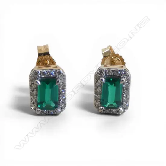 **RTV** 10ct SYN GEM EAR STUDS, 1.4gm