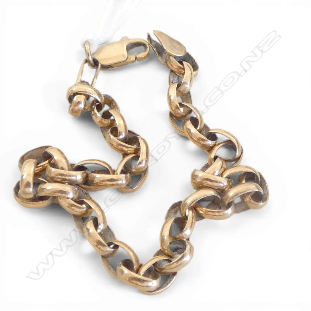 9ct YELLOW GOLD BRACELET 6.4gms DAMAGE TO END FITTING Image 1++