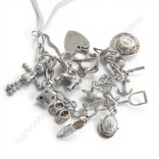 SILVER CHARM BRACELET 29gms