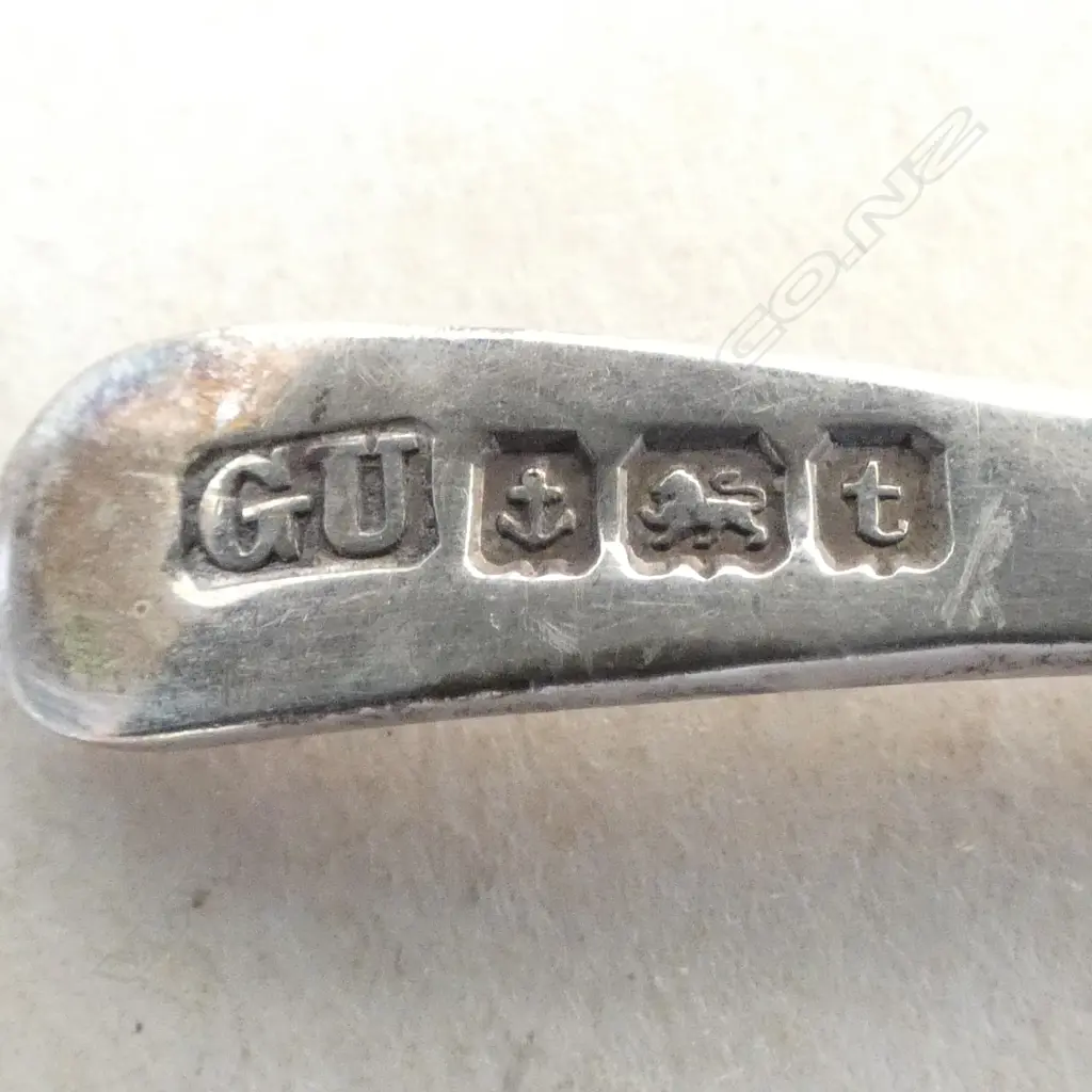 STG SILVER TEA CADDY SPOON, GEORGE UNITE, BIRMINGHAM 1918, 8gms Image 1++