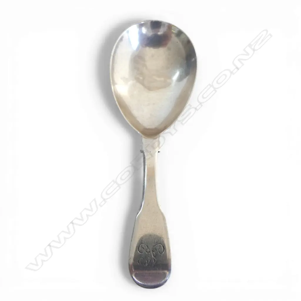 GEORGIAN STG SILVER TEA CADDY SPOON, THOMAS STREETIN, LONDON 1812, 12gms Image 1++