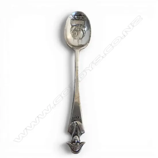 STG SILVER H.M.S. VICTORY HORATIO NELSON COMM. SPOON, THOMAS BRADBURY & SONS LTD, SHEFFIELD 1923, 24gms