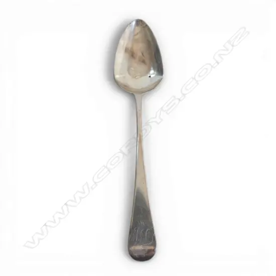 GEORGIAN STG SILVER SERVING SPOON, THOMAS DICKS, LONDON 1803, 57gms