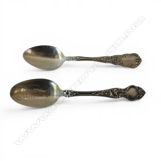 2 STERLING SILVER SPOONS 37gms