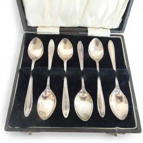 Sheffield 1932 set 6 COFFEE SPOONS 52gms Boxed