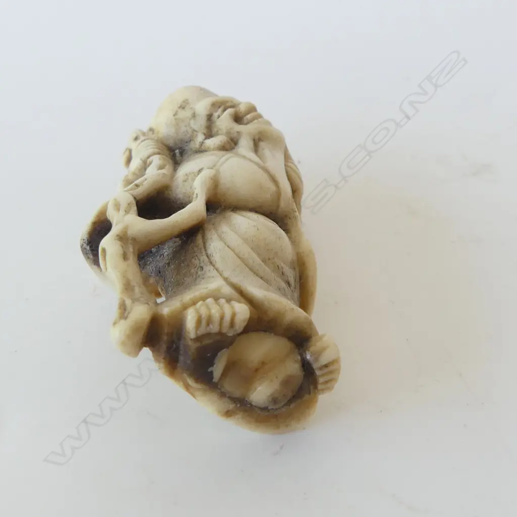BONE NETSUKE chinese sage H.60mm Image 1++