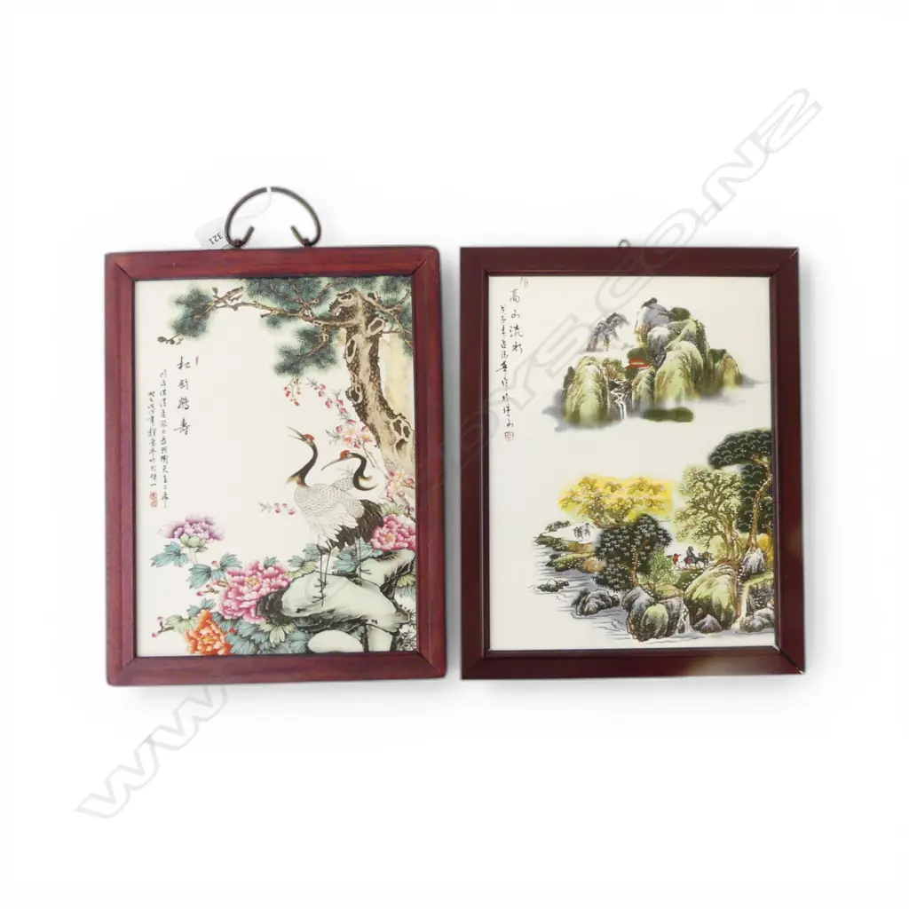2 ORIENTAL PLAQUES 320x240mm Image 1++