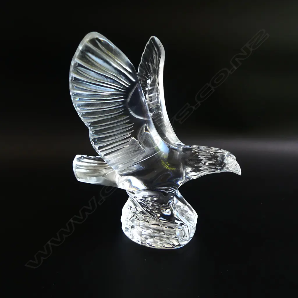 WATERFORD CRYSTAL EAGLE with wings raised etched Waterford mark. H.180mm Image 1++