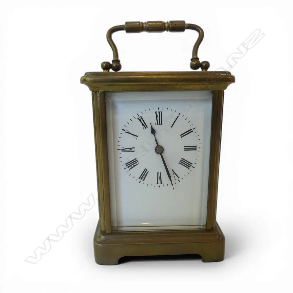 FRENCH CARRIAGE CLOCK, RUNNING w. KEY H.115mm Image 1++