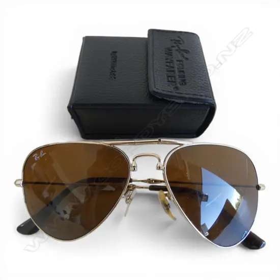 PR FOLDING RAY-BAN SUNGLASSES, CASED