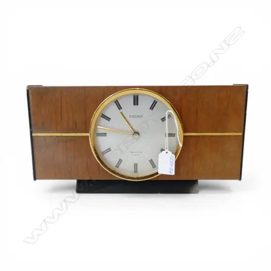 RETRO 'SEIKO TRANISTER' CLOCK electric. Rubbing to black trim