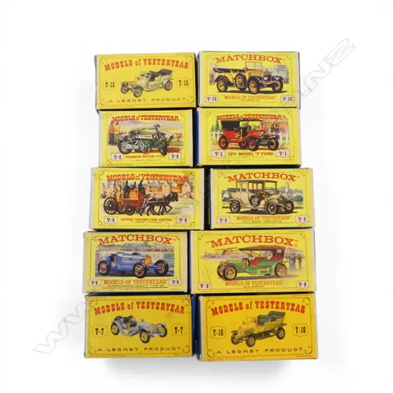 10 VINTAGE MINT & BOXED YESTERYEAR MATCHBOX TOY CARS