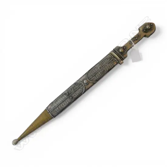 ETHNIC SWORD & SCABBARD filigree detail. Spear pointed blade L.485mm