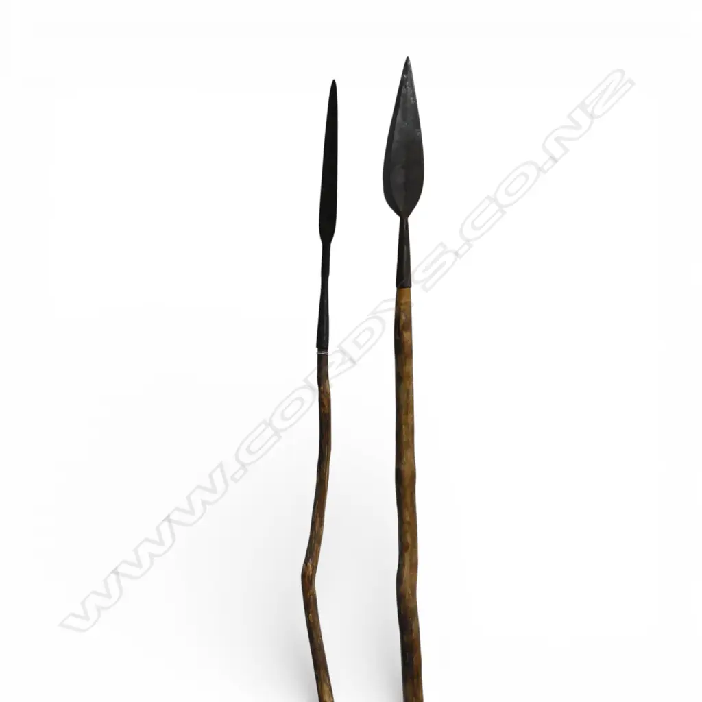 2 LONG STEEL ENDED SPEARS. L.2200mm Image 1++