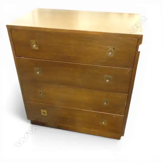 MAHOGANY CAMPAIGN STYLE DRAWERS 690x395x750mm