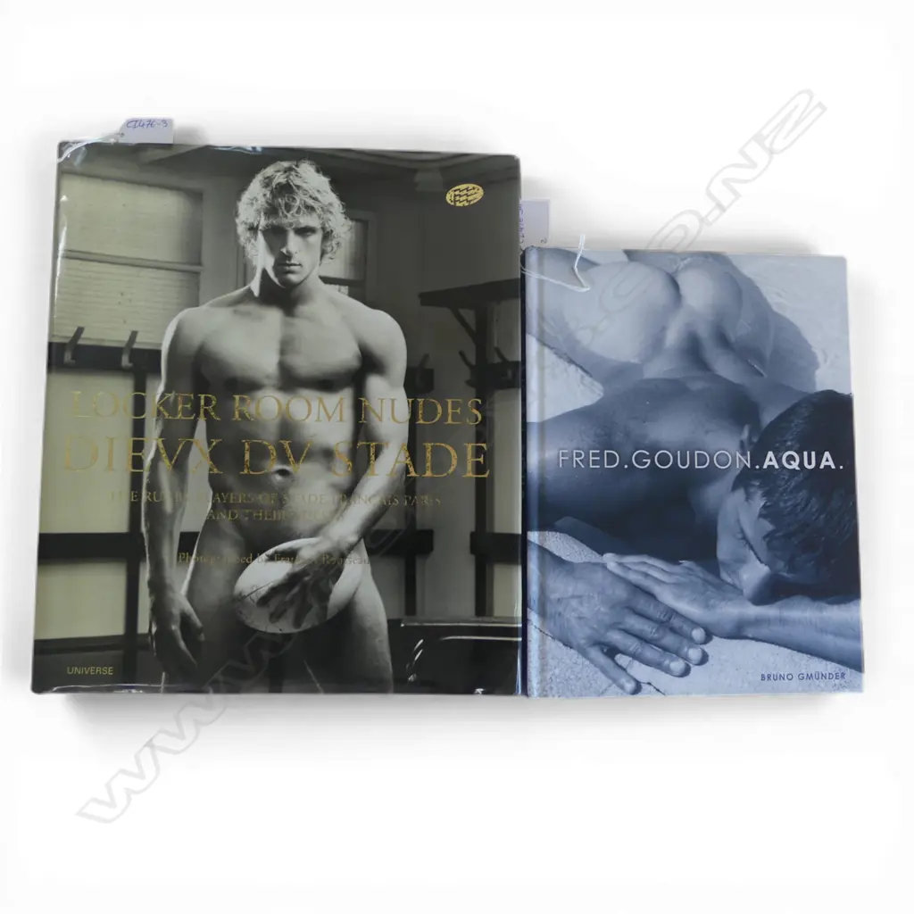 2 NUDE REFERENCE BOOKS; FRED GOUDON AQUA & LOCKER ROOM NUDES the rugby players of francais paris by FRANCOIS ROUSSEAU Image 1++