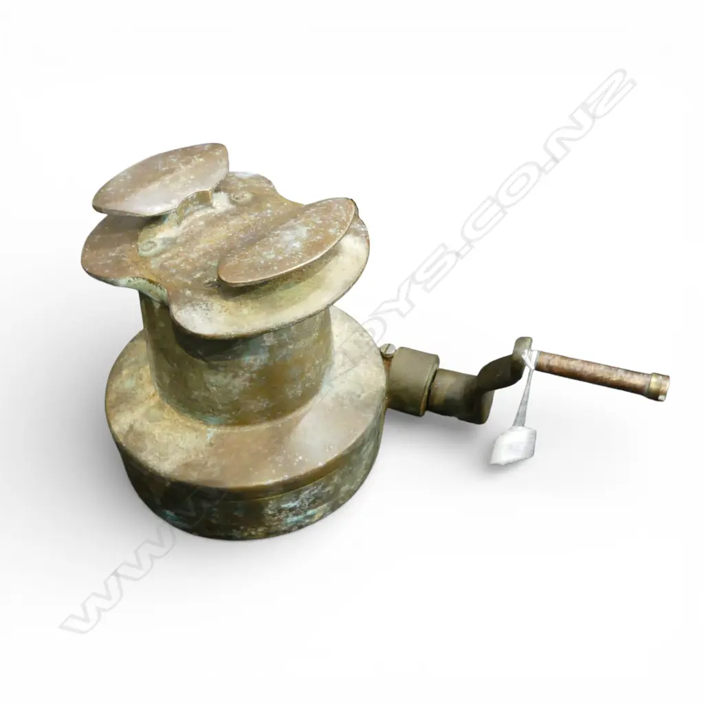 BRASS MANUAL BOAT WINCH 210mm dia Image 1++