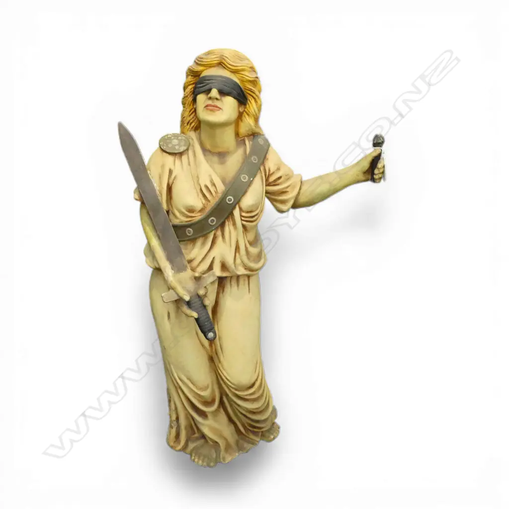 TALL PLASTIC THEMIS THE GREEK GODDESS OF DIVEN LAW & ORDER FIGURINE. 'Lady Justice'. H.930mm  Image 1++