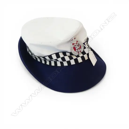 VINTAGE NZ POLICE WOMEN'S HAT by Arnold with badge