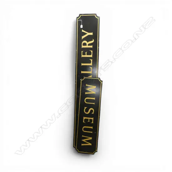 2 SIGNS 'MUSEUM' & 'ART GALLERY' L.1800, 1000mm ex John Perry estate