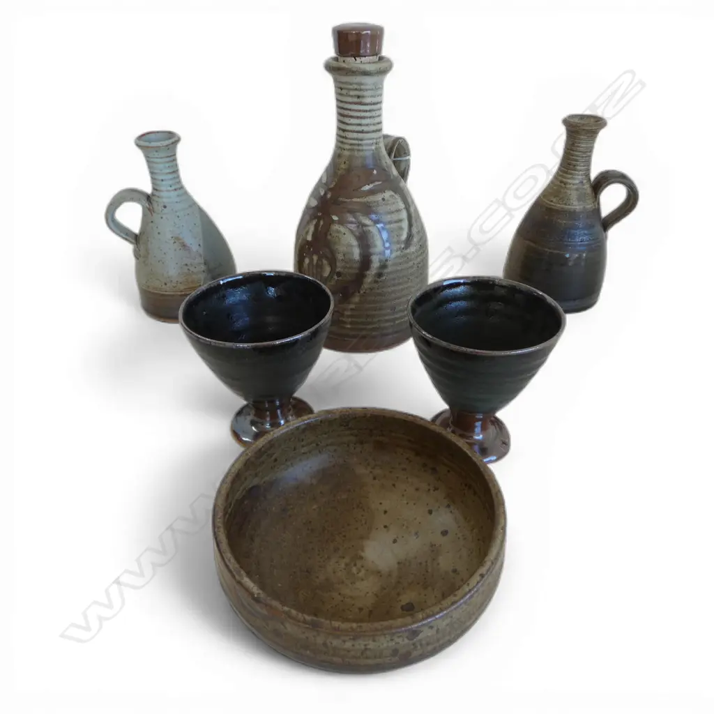 6 PCES PETER STICHBURY STUDIO POTTERY H.240mm Image 1++