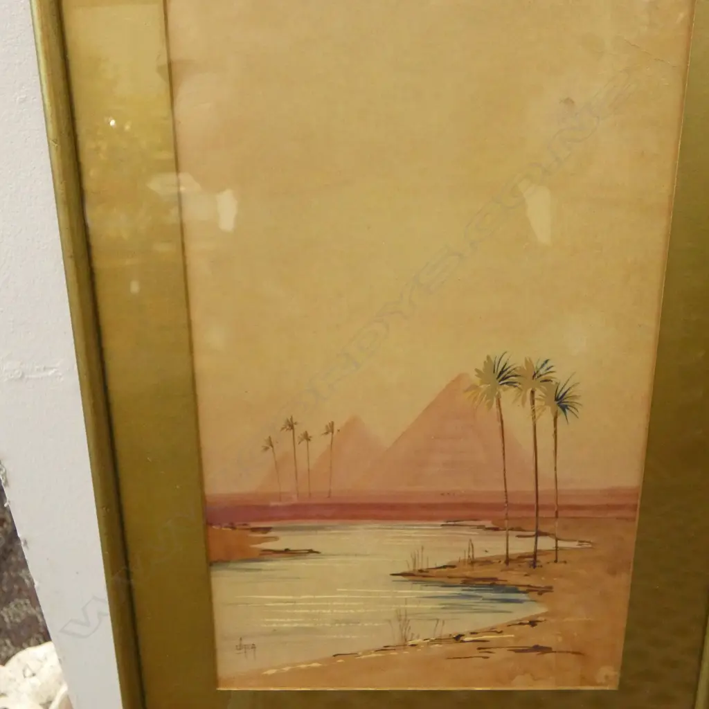 4 EGYPTIAN WC LANDSCAPES 175x325mm Image 1++