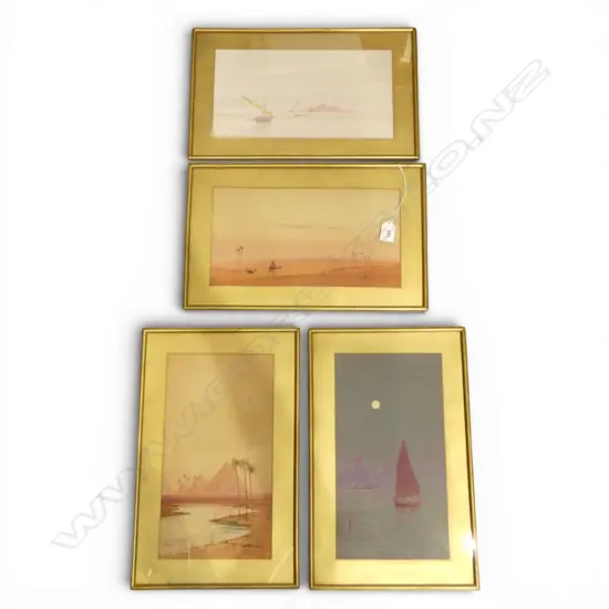 4 EGYPTIAN WC LANDSCAPES 175x325mm