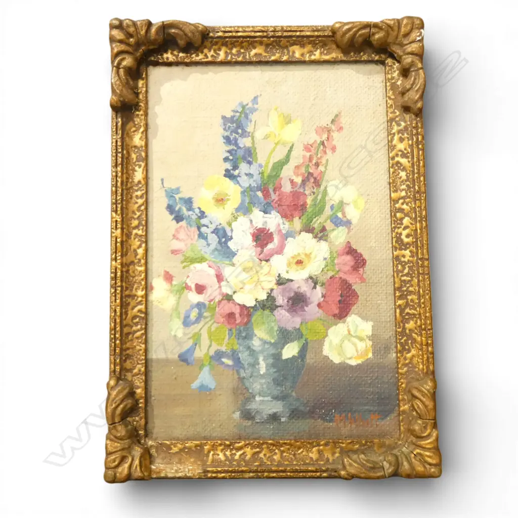 MARGARET WHITT STILL LIFE OIL 140 x 90mm Image 1++