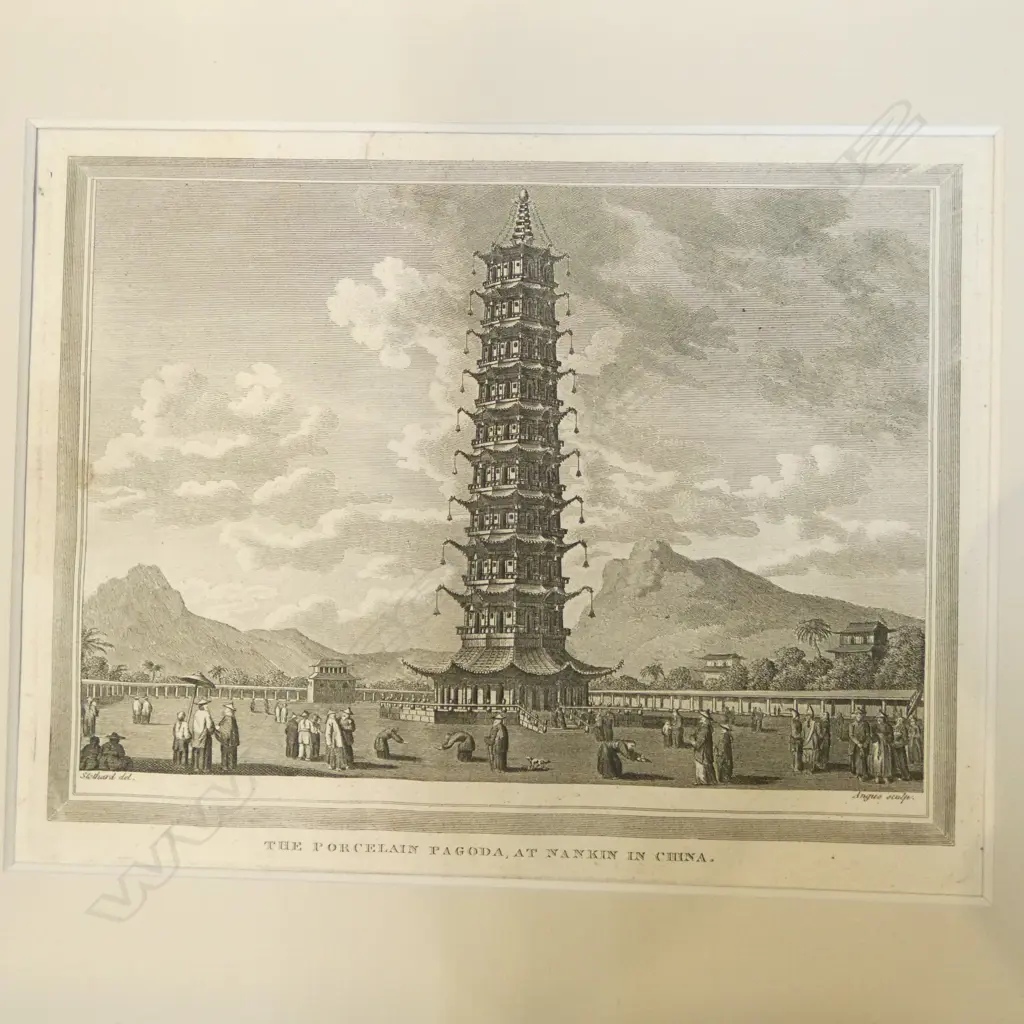 A GROUP OF SIX 19THC ENGRAVINGS, SCENES OF CHINA  AND 'THE CHERRY SELLER', VARIOUS SIZES Image 1++
