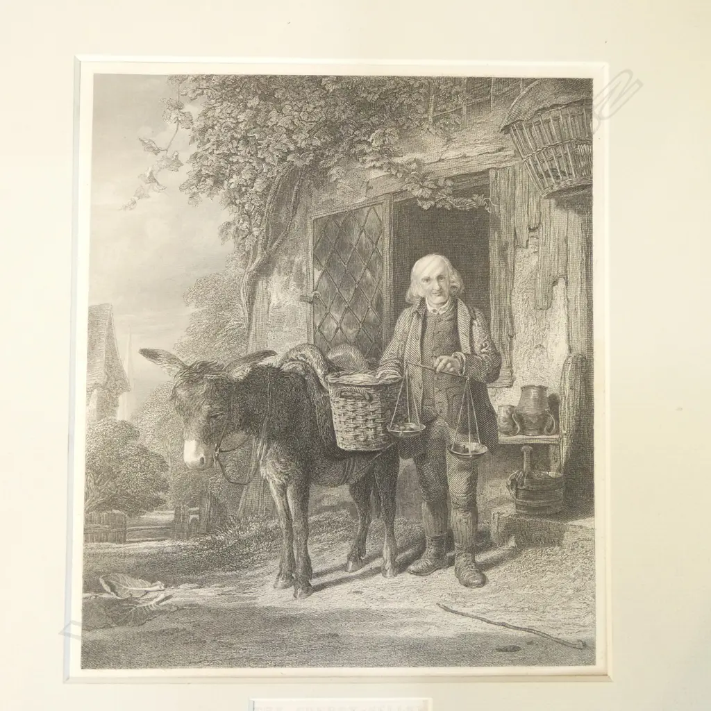 A GROUP OF SIX 19THC ENGRAVINGS, SCENES OF CHINA  AND 'THE CHERRY SELLER', VARIOUS SIZES Image 1++