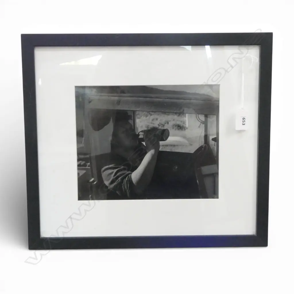 JOHN ANGUS IPO IN MODEL A FORD TRUCK AT HAAST 1966, GELATIN SILVER PRINT (2006) 190x235mm Image 1++