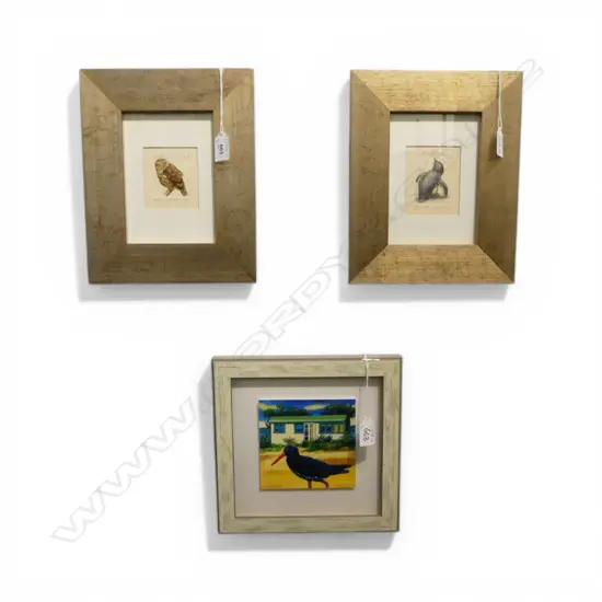 3 RUSSELL JACKSON PRINTS, 2 EDITIONED, 125x125mm