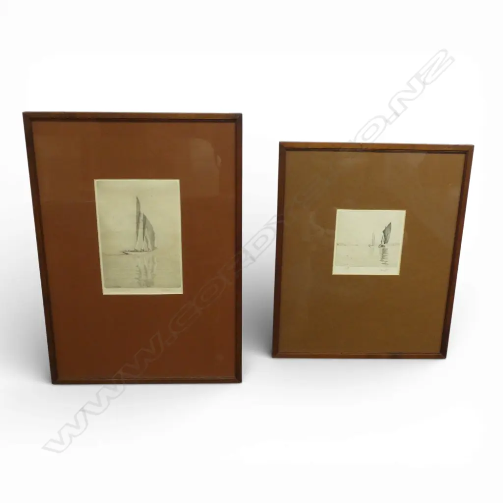 2 FRAMED EDITIONED PRINTS by W. STEWART FOLLIE 230x160mm Image 1++