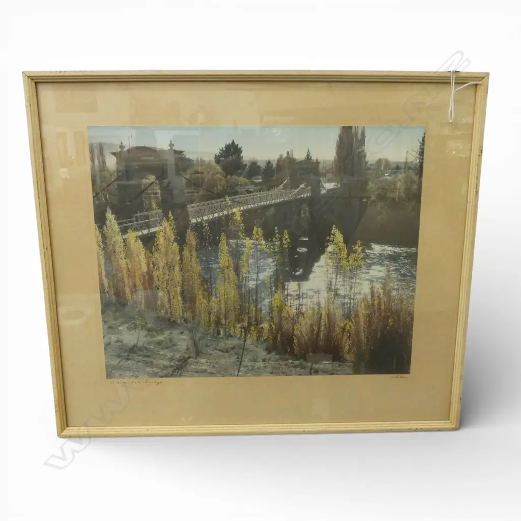 WHITES AVIATION, ALEXANDRA BRIDGE, SIGNED & TITLED 300x370mm ex John Perry estate Image 1++