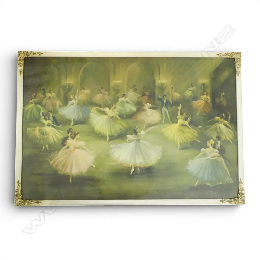 VINTAGE LARGE SWAN LAKE BALLERINA PRINT 600 X 800mm good colours. Image 1++