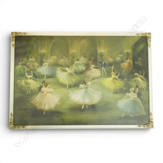 VINTAGE LARGE SWAN LAKE BALLERINA PRINT 600 X 800mm good colours.