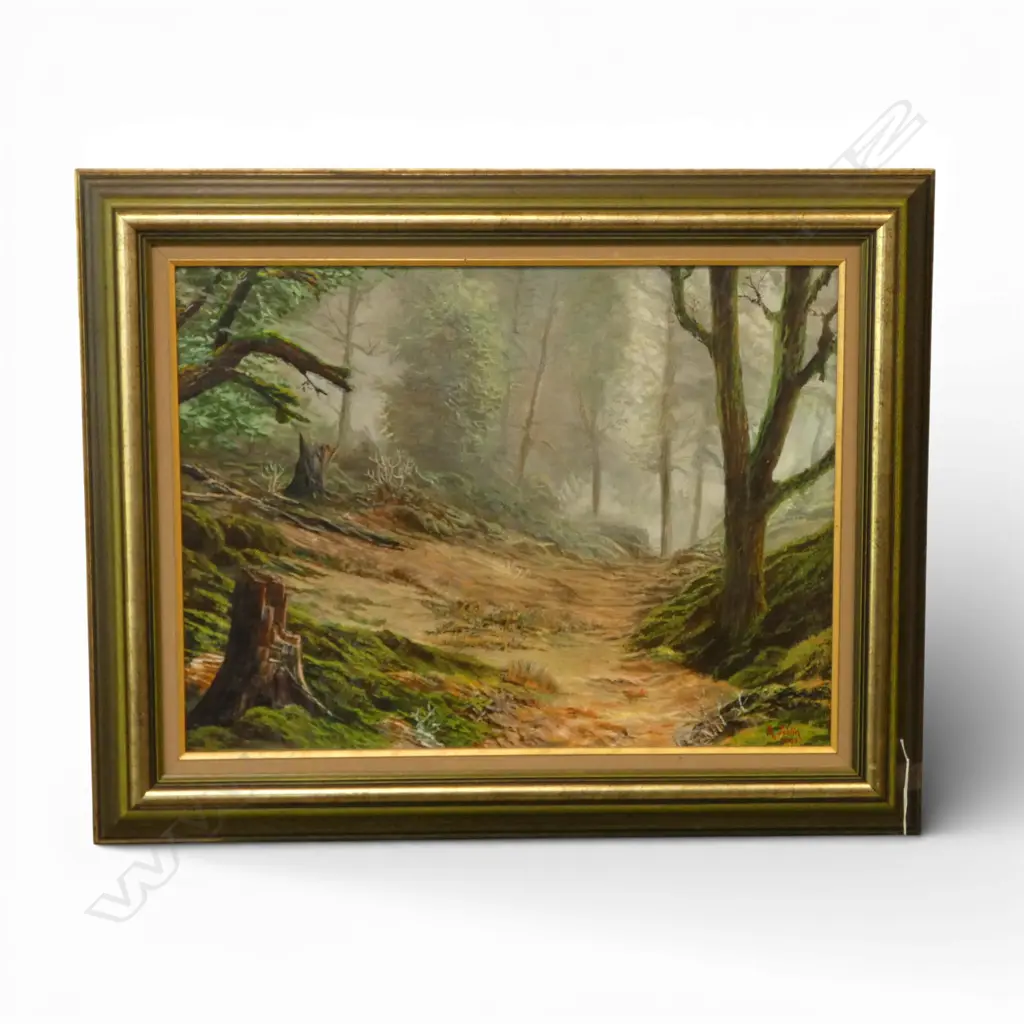R. JOBLIN, BEECH FOREST, OIL ON BOARD, SIGNED & DATED 1993 445x600mm Image 1++