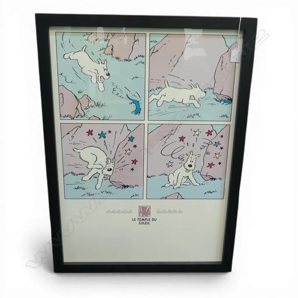 LE TEMPLE DU SOLEIL TINTIN SNOWY POSTER PRINT 685x485mm Image 1++