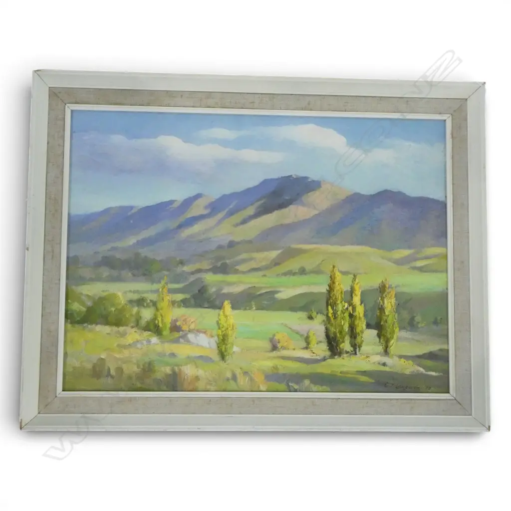 C. T. LAUGENSON, RURAL LANDSCAPE, OIL ON BOARD, SIGNED & DATED '72 385x525mm Image 1++