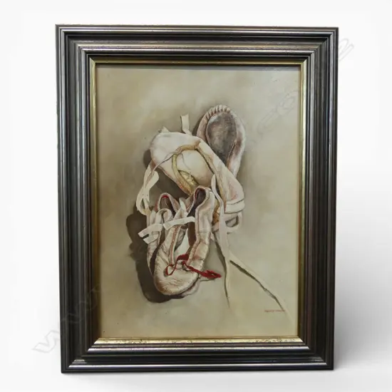 MELODY BROOK, BALLET SHOES, OIL ON BOARD 305x225mm