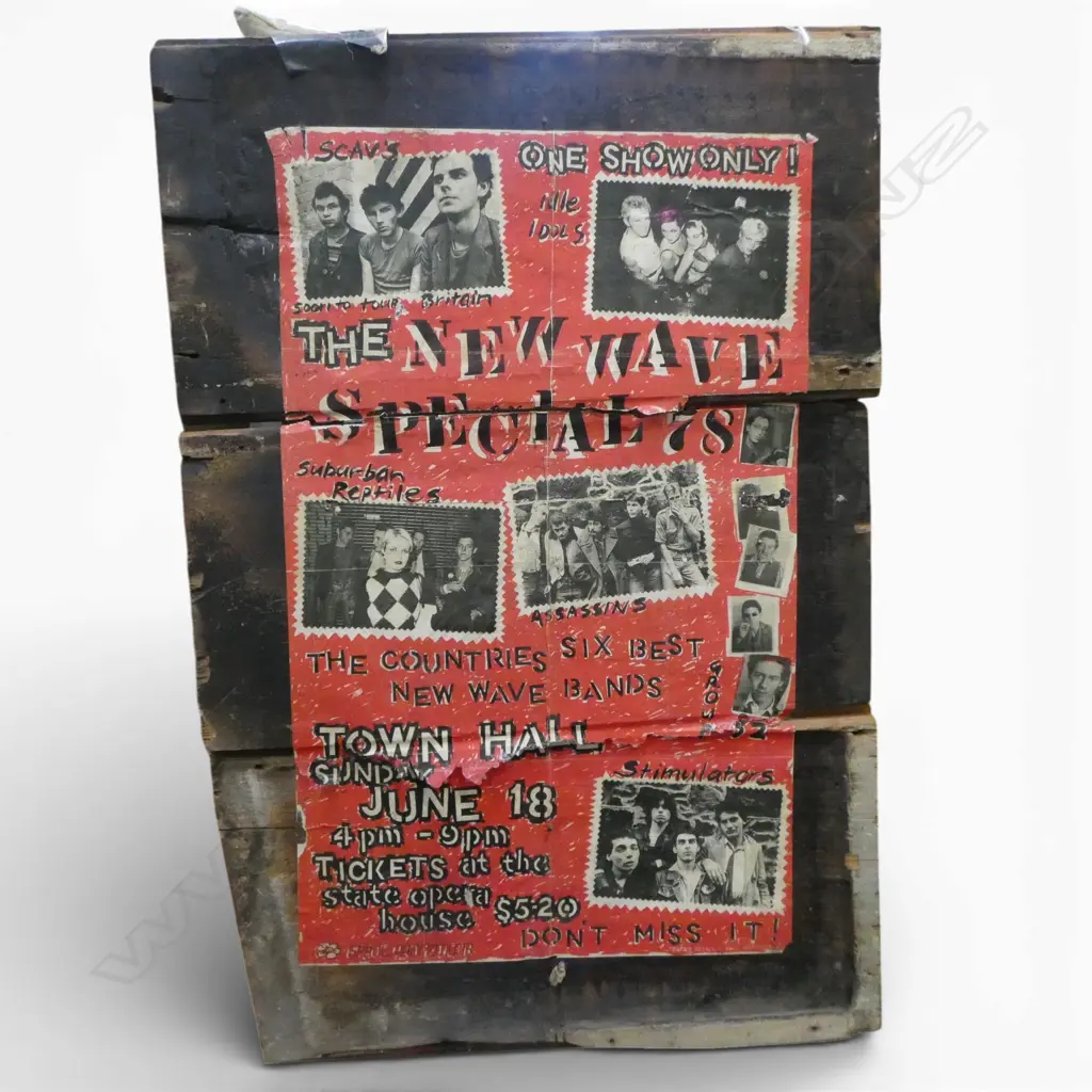 NZ NEW WAVE BANDS CONCERT POSTER 820x450mm Image 1++