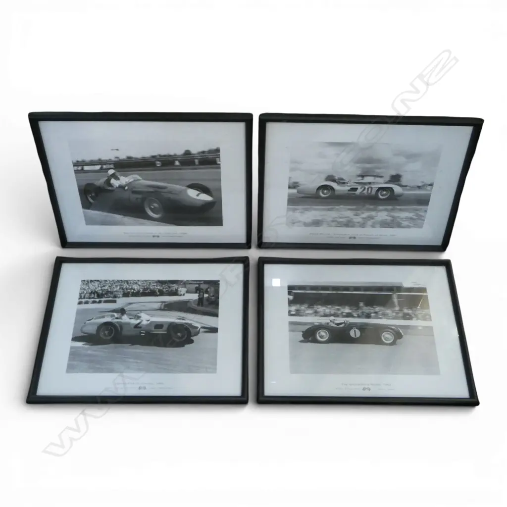 4 PHOTO PRINTS OF VINTAGE RACING CARS Image 1++