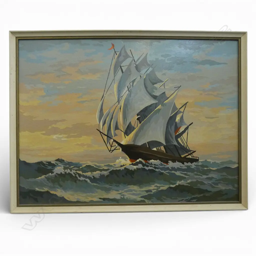 SAIL BOAT CLIPPER PAINT BY NUMBERS 445x595mm Image 1++