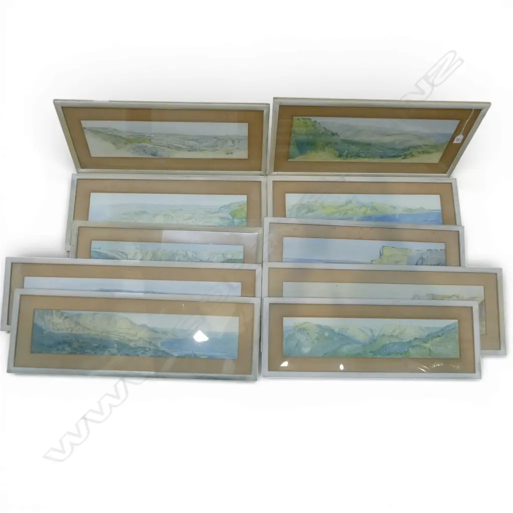 SET OF 10 FRAMED HORACE MOORE JONES GALLIPOLI PRINTS Image 1++