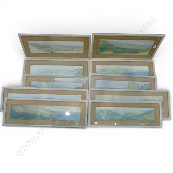 SET OF 10 FRAMED HORACE MOORE JONES GALLIPOLI PRINTS